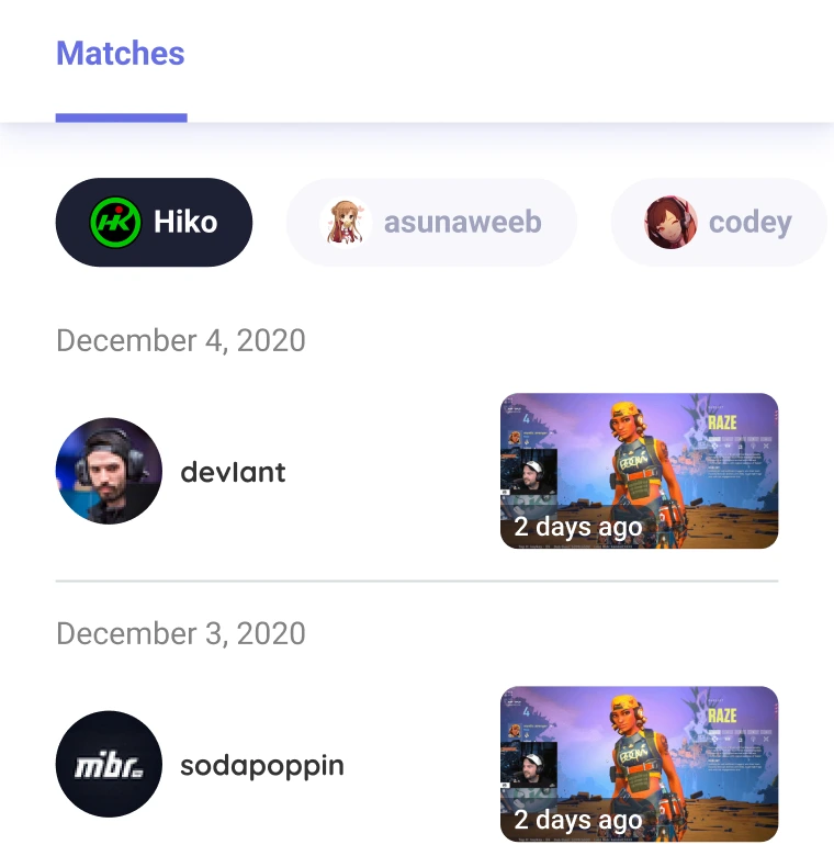 Vodsearch screenshot